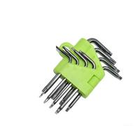 Lot de 8 clés Torx style L pour T5, T7, T8, T9, T10, T15, T20, pour une utilisation dans l'électronique, l'automobile et les applications domestiques