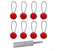 Lot de 8 clips de drap de lit pour housse de couette - Support antidérapant avec crochet - Fixateur sans aiguille pour draps-housses - 2 x 2 cm - Bleu (rouge)