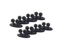 Lot de 8 clips de gestion de câbles, 26 x 15 mm, en plastique, 3 m, autocollants pour voiture, bureau et maison (noir)