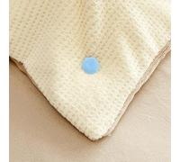 Lot de 8 clips pour draps de lit pour housses de couette - Supports antidérapants en tissu bleu/rose/gris/rouge - Disposition sans aiguille avec crochet - 2 x 2 cm - Organiseur de rangement en