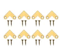 Lot de 8 codes d'angle en cuivre en forme de L, support d'angle plat en laiton, plaque de support pour tiroir, code d'angle fixe pour cadre photo, cuivre brillant