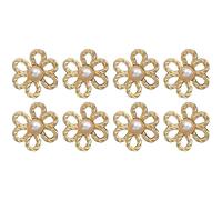 Lot de 8 collants de taille - Avec barrette à fleurs - Bretelles universelles réglables et amovibles pour vêtements pour femme, or, Siehe Beschreibung
