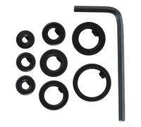 Lot de 8 colliers d'arrêt de profondeur de foret 3 mm-16 mm, en acier pour bague pour le travail du bois, type vis sans tête avec clé pour standard et Brad-P