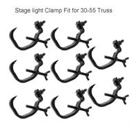 Lot de 8 colliers de serrage conçus pour la configuration DJ et pour une utilisation discothèque, compatible avec les tubes Truss de 30 à 55 mm de diamètre (noir)