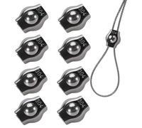 Lot de 8 colliers de serrage en acier inoxydable M3 de 0,3 cm pour câble métallique de 0,3 cm