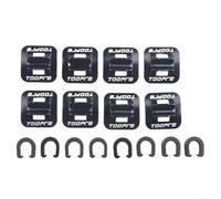 Lot de 8 colliers de serrage pour câble de frein de vélo pour tube de fourche avant et arrière