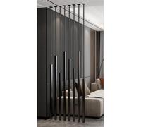 Lot de 8 colonnes de séparation de pièce avec écran de confidentialité, poteau mural de séparation à hauteur personnalisée, lattes métalliques du sol au plafond for l'entrée(A,100cm/3.28ft)