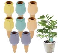 Lot de 8 cônes d'argile - Boules d'arrosage en cône d'argile - Distributeur d'eau automatique - Pour fleurs, plantes en pot