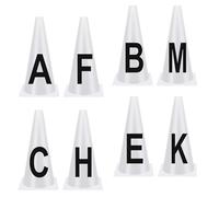 Lot de 8 cônes de dressage avec marqueurs lettres A B C E F H K M pour entraînement équestre