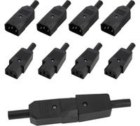 Lot de 8 Connecteurs d'alimentation IEC 320 C14 Mâle à C13 Femelle, 250V AC 10A, Prise CEI Universelle pour Appareils Électriques, Durables et Résistants à la Corrosion