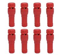 Lot de 8 connecteurs de câble en forme de T pour éclairage de jardin, bornes de câble étanches en laiton pour éclairage extérieur, convient pour les câbles 12-20 AWG, 500 W (rouge)