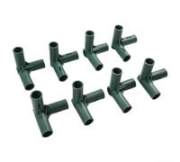 Lot de 8 connecteurs de Joint de Cadre de Serre de 19 mm - Support Robuste pour auvent - Convient pour Treillis de Raisin - Protection - Fabriqué en Plastique (1#)