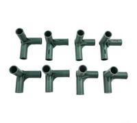 Lot de 8 connecteurs de jonction pour cadre de serre - 19 mm - Supports robustes en plastique vert pour structures de jardin (1#)