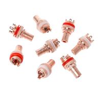 Lot de 8 connecteurs femelles pour châssis HiFi rouge + blanc - Connecteurs femelles - Connecteurs femelles - Bornes mâles - Fil de câble - Vis à bout - Interface numérique - Assortiment