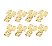 Lot de 8 connecteurs plats doubles en laiton pour l'industrie automobile, coupleur à déconnexion rapide pour bornes de câble électriques à 2 voies, adaptateur, connecteurs plats en laiton non isolés