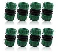 Lot de 8 connecteurs rapides de tuyau de 1,27 cm, connecteurs d'extension en plastique pour jardin (vert)