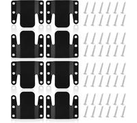 Lot de 8 connecteurs universels sectionnels pour canapé - En métal - Pinces de meubles et supports avec 50 vis - Pièces de rechange pour canapé - Noir