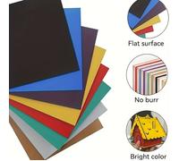 Lot de 8 contreplaqués colorés sans peinture de 3 mm, 30 x 30 cm, pour modélisme, découpe laser, gravure, coloré