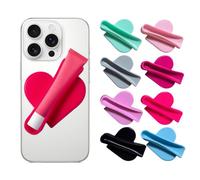 Lot de 8 coques de protection pour gloss à lèvres en silicone soyeux pour téléphone portable Juicy Bomb Rangement et accessoires à coller Compatible avec iPhone, Samsung, Galaxy, smartphones Android