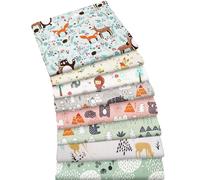 Lot de 8 coupons de tissu Aubliss Fat Quarter 100 % coton 50 cm x 50 cm, carr s pr d coup s pour patchwork et couture