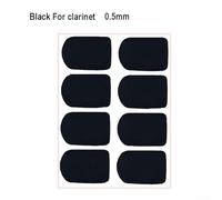 Lot de 8 coussinets de protection en silicone pour saxophone alto et clarinette pour le confort des musiciens (noir pour clarinette 0,5 mm)