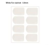 Lot de 8 coussinets de protection en silicone pour saxophone alto et clarinette pour le confort des musiciens (couleur transparente pour clarinette 0,8 mm)