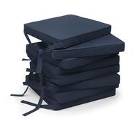 Lot de 8 coussins de chaise Loft SK bleu foncé 45 x 40 x 5 cm