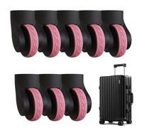 Lot de 8 couvercles de roulette en silicone - Protection de roue de bagage