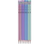 Lot De 8 Crayons Graphite Hb Apli Couleurs Pastel