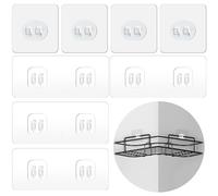 Lot De 8 Crochets Adhésifs De Rechange Pour Support De Douche Adhésif Fort Pour Support De Douche D'angle Étagère De Salle De Bain Panier Porte-Savon Crochets De Suspension Accessoires De Cuisine