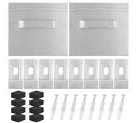 Lot de 8 crochets autocollants pour photos - 6 x 8 cm - À coller avec 24 accessoires supplémentaires - Support de miroir pour miroirs, cadres photo