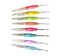 Lot de 8 crochets ergonomiques pour débutants - 2,5 mm - 6 mm