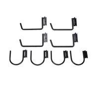 Lot de 8 crochets et cintres robustes en J pour rails E-Track noirs, avec fixation à ressort, accessoires pour rails E pour remorques fermées, semi-remorques, fourgonnettes