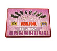 Lot de 8 crochets et crochetage professionnels - Kit d'extracteur de joint d'huile, outils de retrait et d'installation de joints toriques pour équipements lourds, réparation automobile