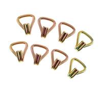 Lot de 8 crochets universels en forme de J à cliquet en acier robuste et durable pour sangle d'arrimage standard de 25 mm