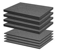 Lot de 8 cubes carrés en mousse - Insert en mousse à retirer - Mousse pré cube, utilisation pour boîtes de jeu/systèmes de rangement d'outils (4 pièces 400 x 300 x 25 mm/4 pièces 400 x 300 x 10 mm)