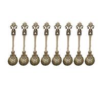 Lot de 8 cuillères à café vintage sculptées pour assaisonner thé, dessert, boisson, milkshake, vaisselle, cuillère à café