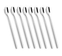Lot de 8 cuillères à latte macchiato, cuillères de 20 cm de long, cuillères à glace, cuillères à dessert, café, glaces, cocktails