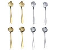 Lot de 8 cuillères à Latte Macchiato de,cuillères à café,en Acier Inoxydable, Cuillère Longue pour Cocktails et Desserts en Acier Inoxydable Poli - Passe au Lave-Vaisselle