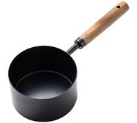 Lot de 8 cuillères à mesurer et tasses à mesurer en acier inoxydable avec manche en noyer, outils de cuisson pour ingrédients secs et liquides, doré (S)