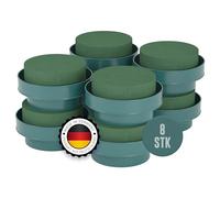 Lot de 8 Cylindres en Mousse pour Fleurs - 5 cm - Avec Bac - Humide - Enfichable - Cône - Arrangements Floraux - Éponge à Emboîter pour Bricolage, Décoration, Composition