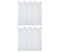 Lot de 8 d bardeurs l gers en coton m lang Fruit of the Loom pour homme, blanc, taille M