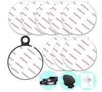 Lot de 8 de 2,76",70 mm [Facile à décoller] Remplacement adhésif collant à très forte adhérence,Tampons double face circulaires de colle pour support de téléphone portable pour voiture (Blanc)