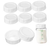 Lot De 8 De Rechange Pour Bouteilles De Lait À Vis De Rangement Étanches Couvercles Pour Bouteilles À Large Ouverture