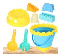 Lot de 8 de sable pour avec pelle à seau pliable | Ensemble de bac à sable en plein air pour garçons et filles 3+, mer piscine lac rivière rivière jardin aire de jeux