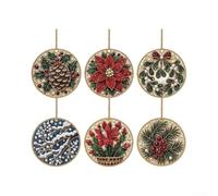 Lot de 8 décorations de Noël en forme de cœur en acrylique | Lot de 6 cœurs en perles, construction élégante en acrylique, taille de 8 cm, parfaits pour les branches d'arbre