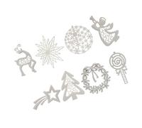 Lot de 8 décorations de sapin de Noël scintillantes pour la maison, pendentifs étincelants à suspendre, accessoires de décoration de vacances
