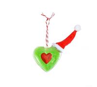 Lot de 8 décorations en forme de cœur pour sapin de Noël en plastique avec cordes suspendues pour les vacances et les événements intérieurs (: 8 cm d'amour)