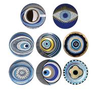 Lot de 8 dessous de verre en bois - Pour verres à vin et table basse - Décoration de table élégante avec protection contre la chaleur - Pour boissons chaudes et froides lors de fêtes