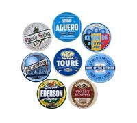 Lot de 8 dessous de verre Man City Football - Parfait pour un cadeau ou un cadeau pour tout fan de Manchester City